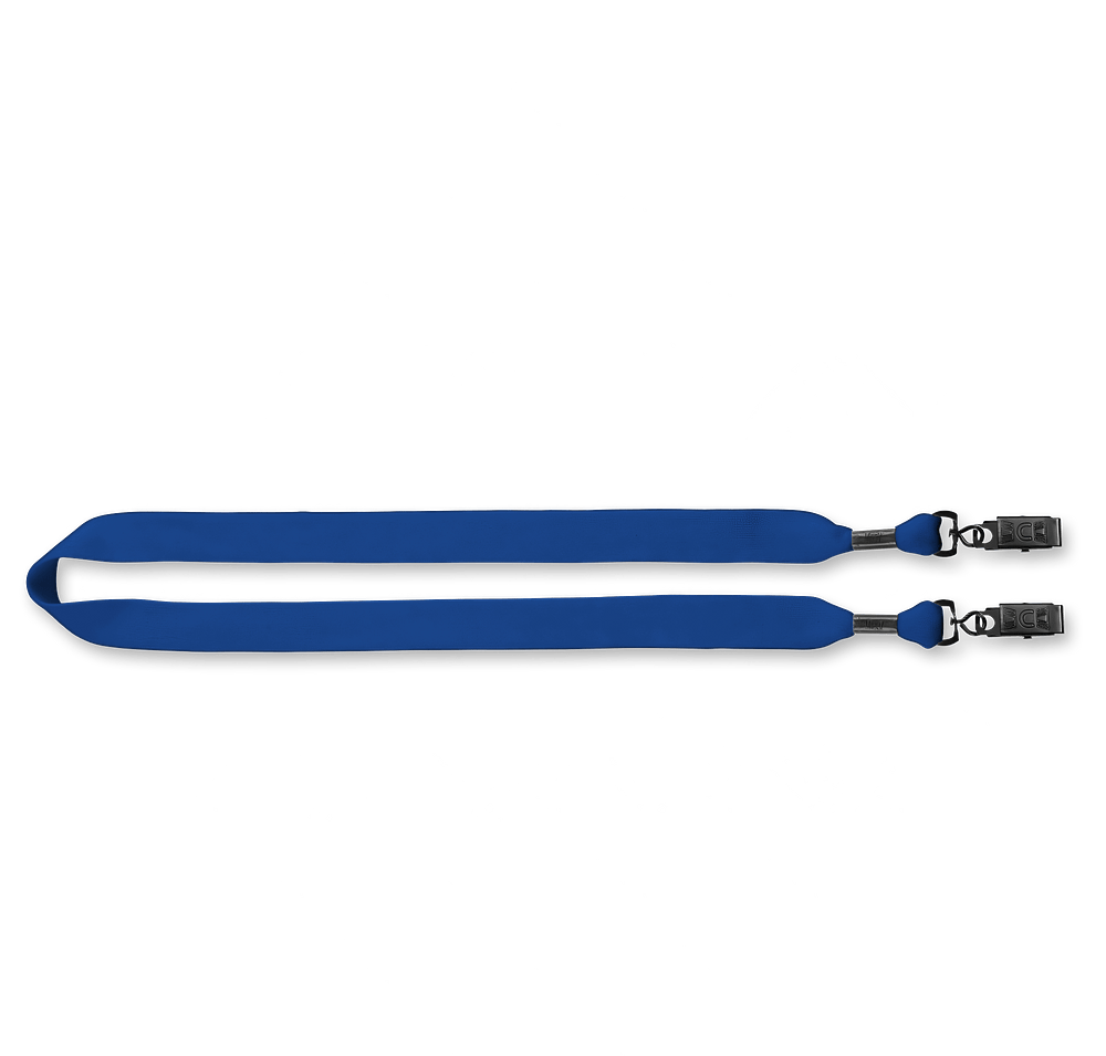 3/4" Cotton Double Bulldog Clip Lanyard-default