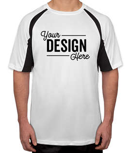 Badger B-Dry Contrast Performance Shirt - Color: White / Black
