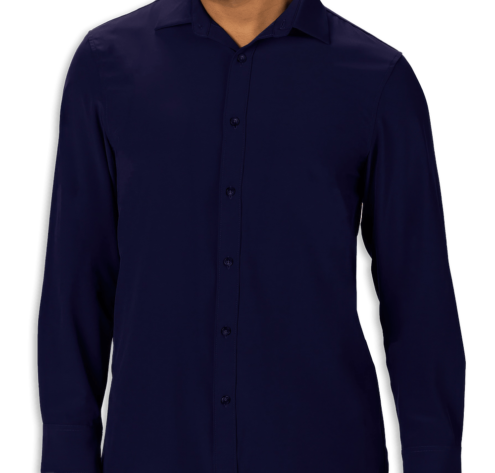 Edwards Point Grey Stretch Dress Shirt-default