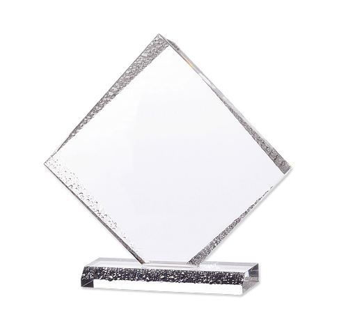 Laser Engraved Medium Diamond Ice Award in Clear