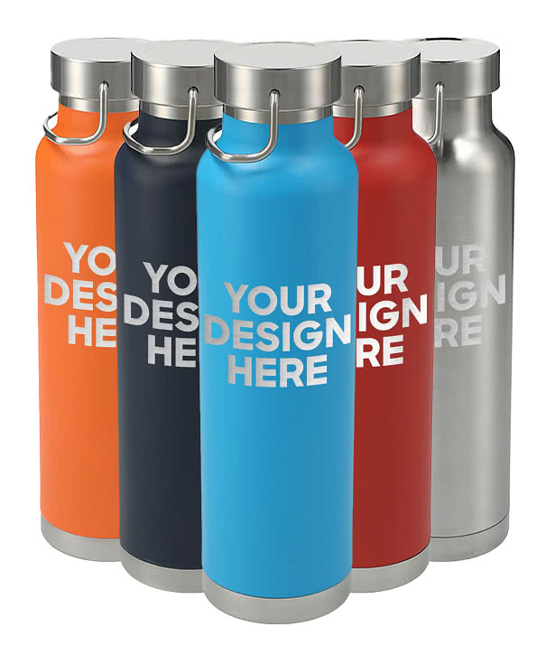 Laser Engraved 22 oz. Thor Copper Vacuum Insulated Water Bottle
