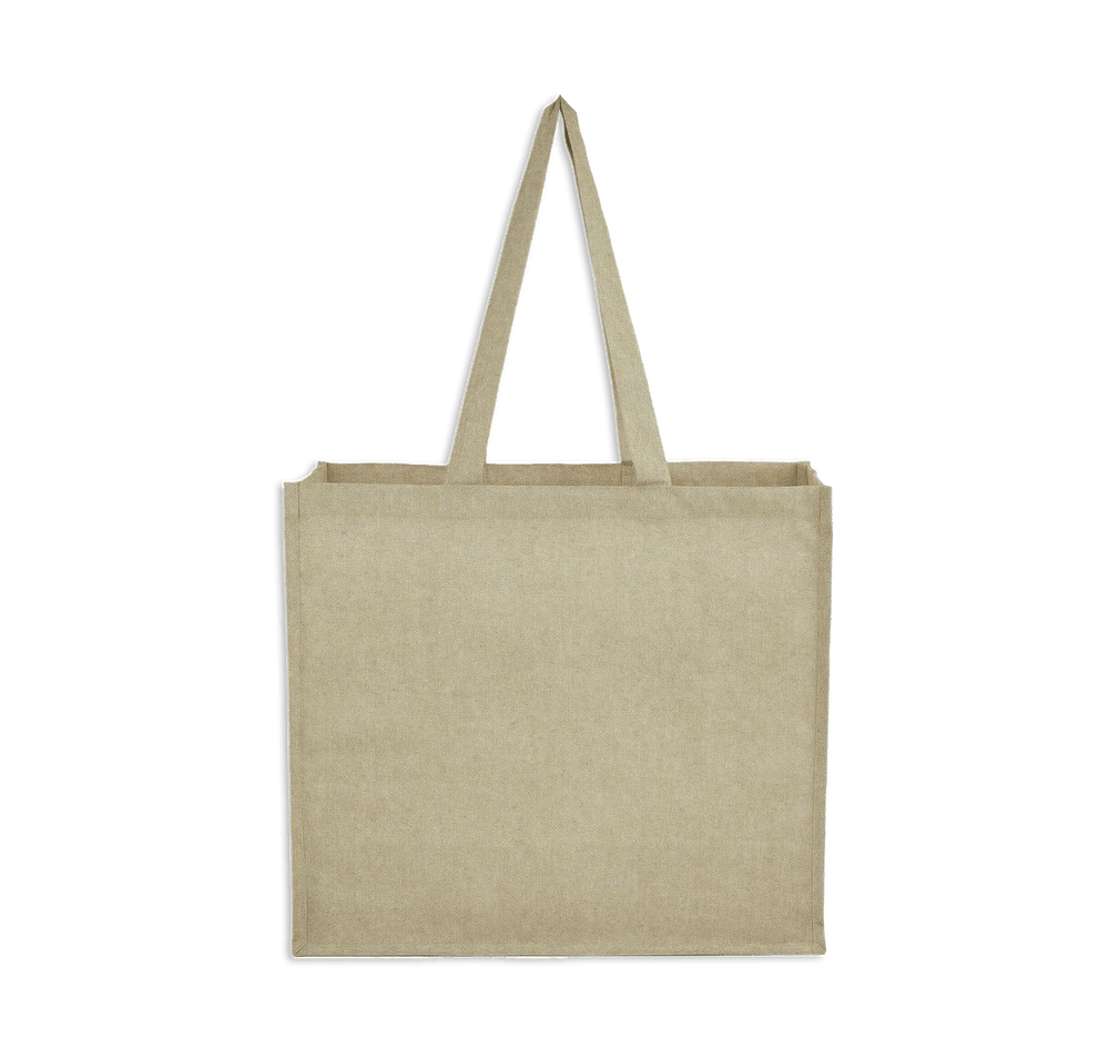 Recycled Cotton Shopper Tote Bag with Laminated Interior-default