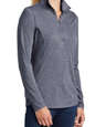 Sport-Tek Women's Tri-Blend Quarter Zip Performance Shirt