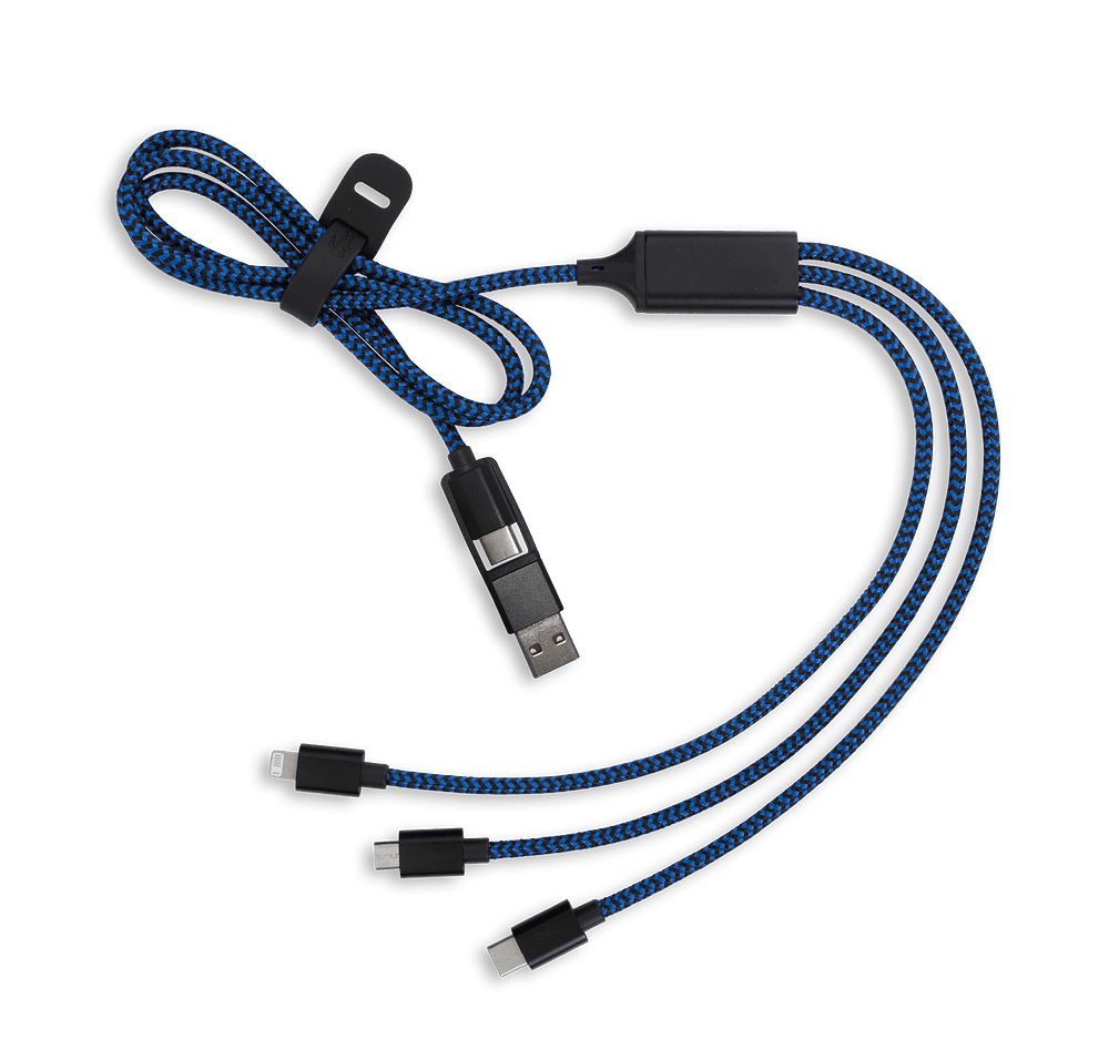 Laser Engraved All-Over 5-in-1 Charging Cable-default