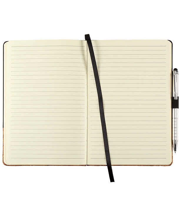 Debossed Lucca Cork Hard Cover Notebook