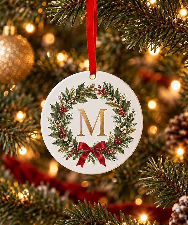 3" Ceramic Circle Ornament