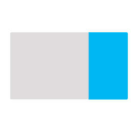 2" x 3.5" Horizontal Clear Plastic Business Cards - Color: Clear / Columbia Blue