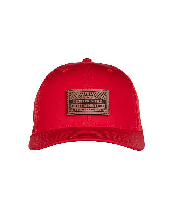 Richardson Snapback Trucker Hat - Rectangle Faux Leather Patch - Laser Engraved