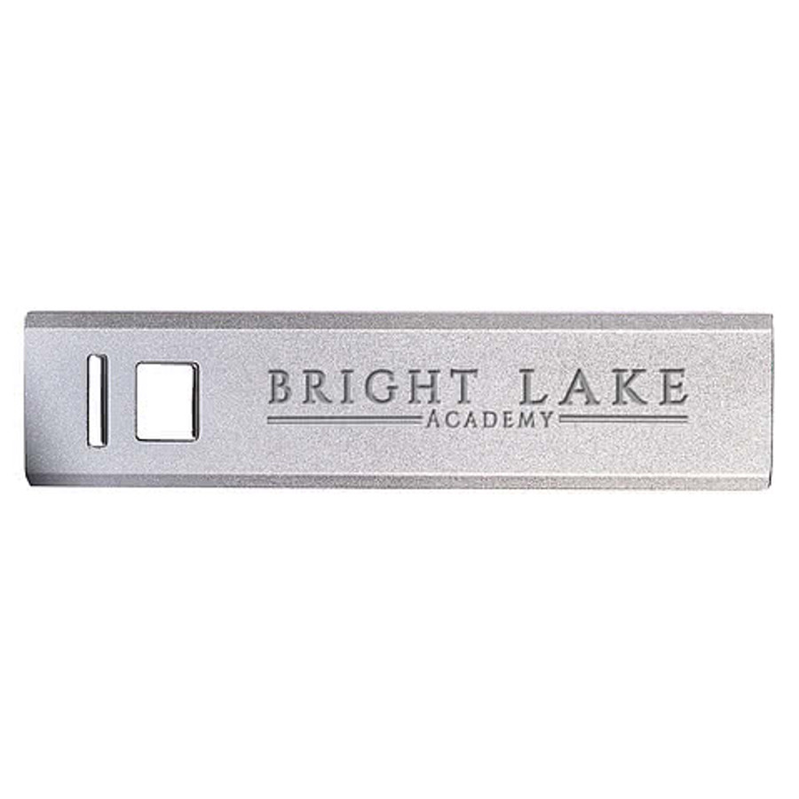Laser Engraved Emergency Mobile Power Bank in BLACK