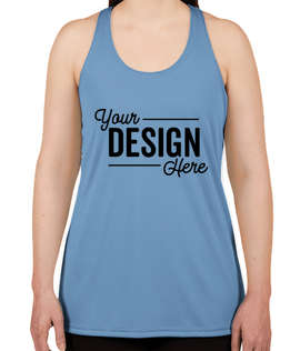 Badger Women's Performance Racerback Tank - Color: Columbia Blue