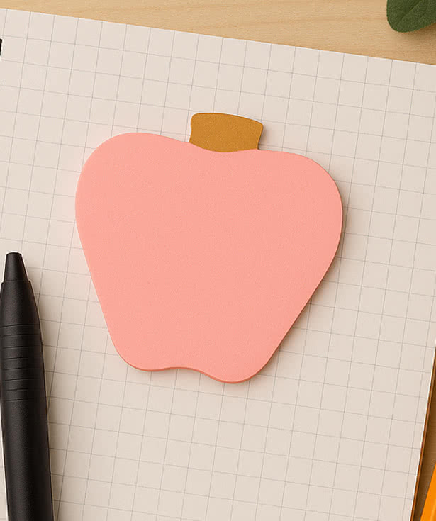 Full Color Apple Sticky Note - 3" x 3" -  25 sheets/pad (Case of 500)
