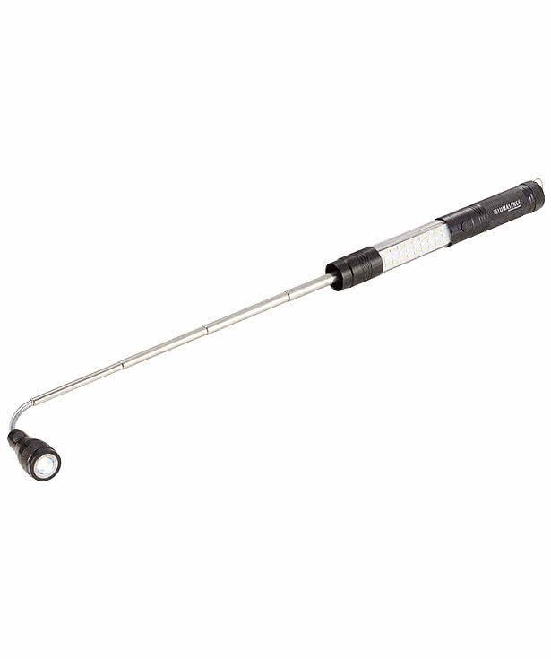 Laser Engraved Telescopic Magnetic COB LED Flashlight with Sidelight