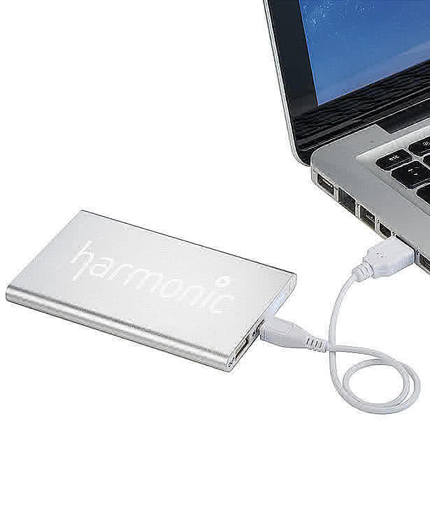 Laser Engraved Pep 4,000 mAh Portable Power Bank