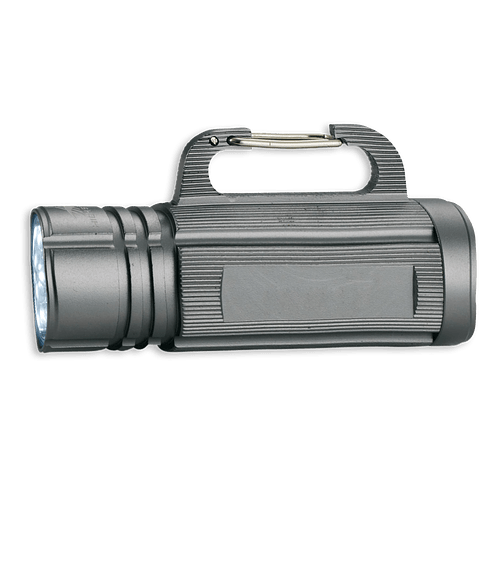 Laser Engraved High Sierra Carabiner Hook Flashlight in Graphite (GA)