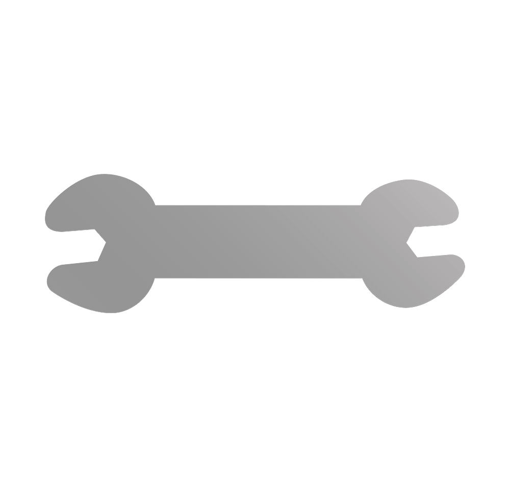 Full Color Re-Stick-It 1.375 in. x 4.125 in. Wrench Shaped Reusable Decal-default