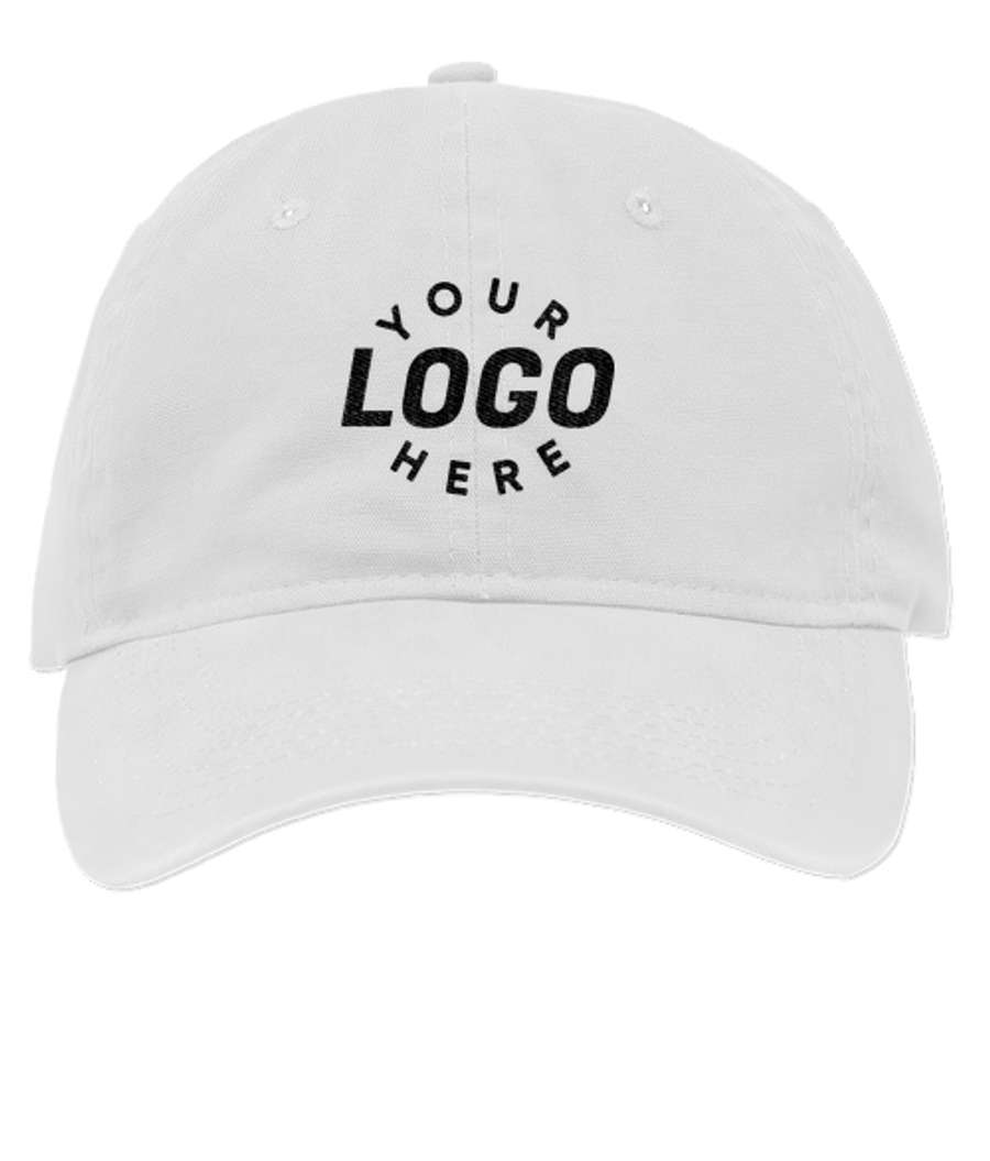Sportsman Cotton Canvas Six Panel Baseball Hat in Chino White