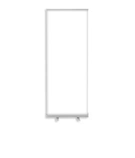 Full Color 31.5" x 83.5" Economy Retractable Banner Kit - Color: White / Silver