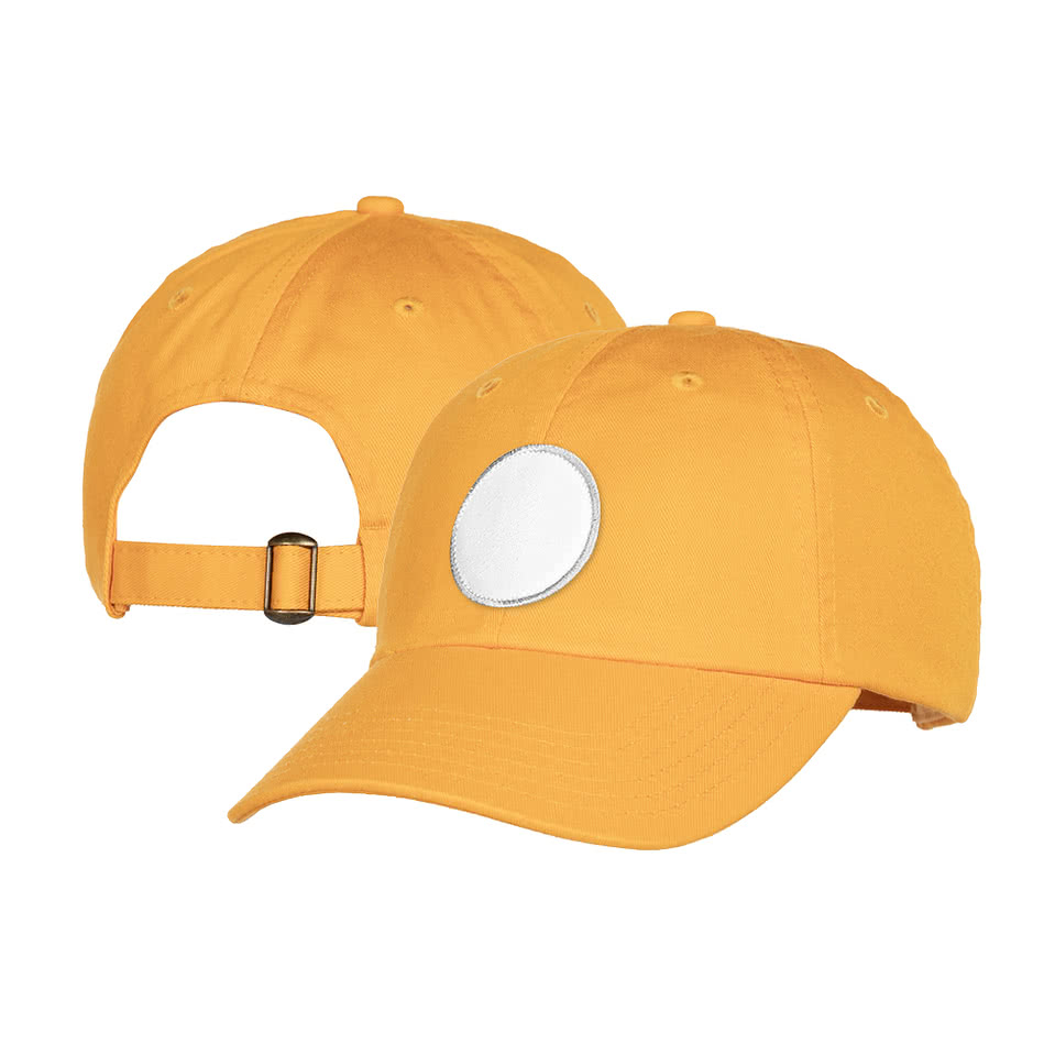 Valucap Bio-Washed Hat - Circle Patch - Embroidered