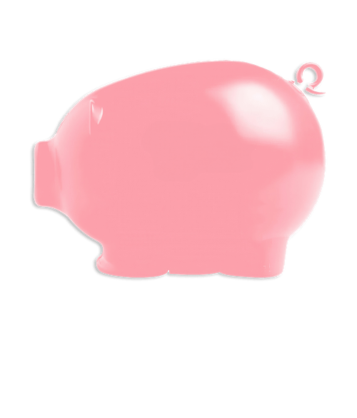 Pig Tail Action Piggy Bank in Pink