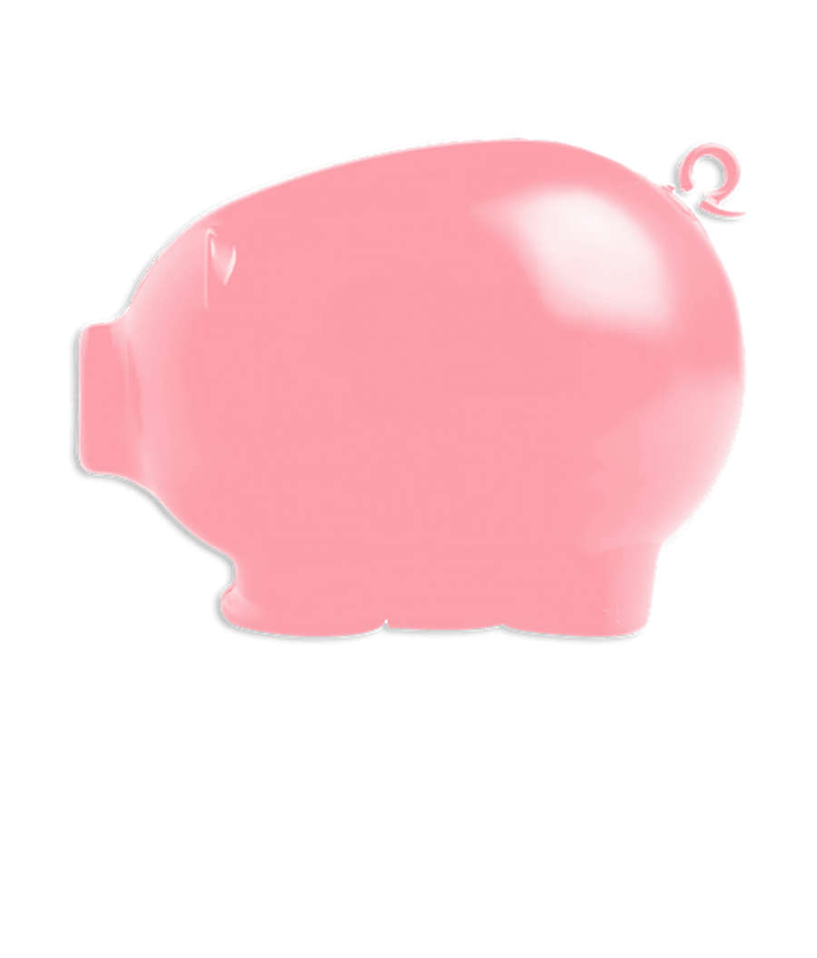 Pig Tail Action Piggy Bank in Pink