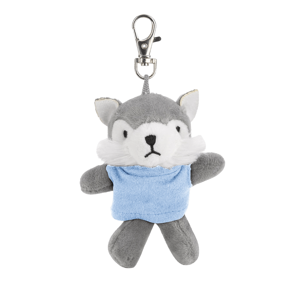 Full Color Wild Bunch 4" Wolf Plush Animal Keychain-default