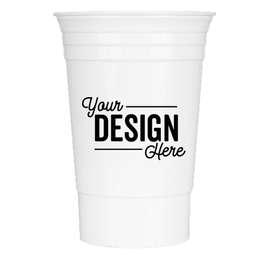 16 oz. Reusable Plastic Party Cup - Color: White