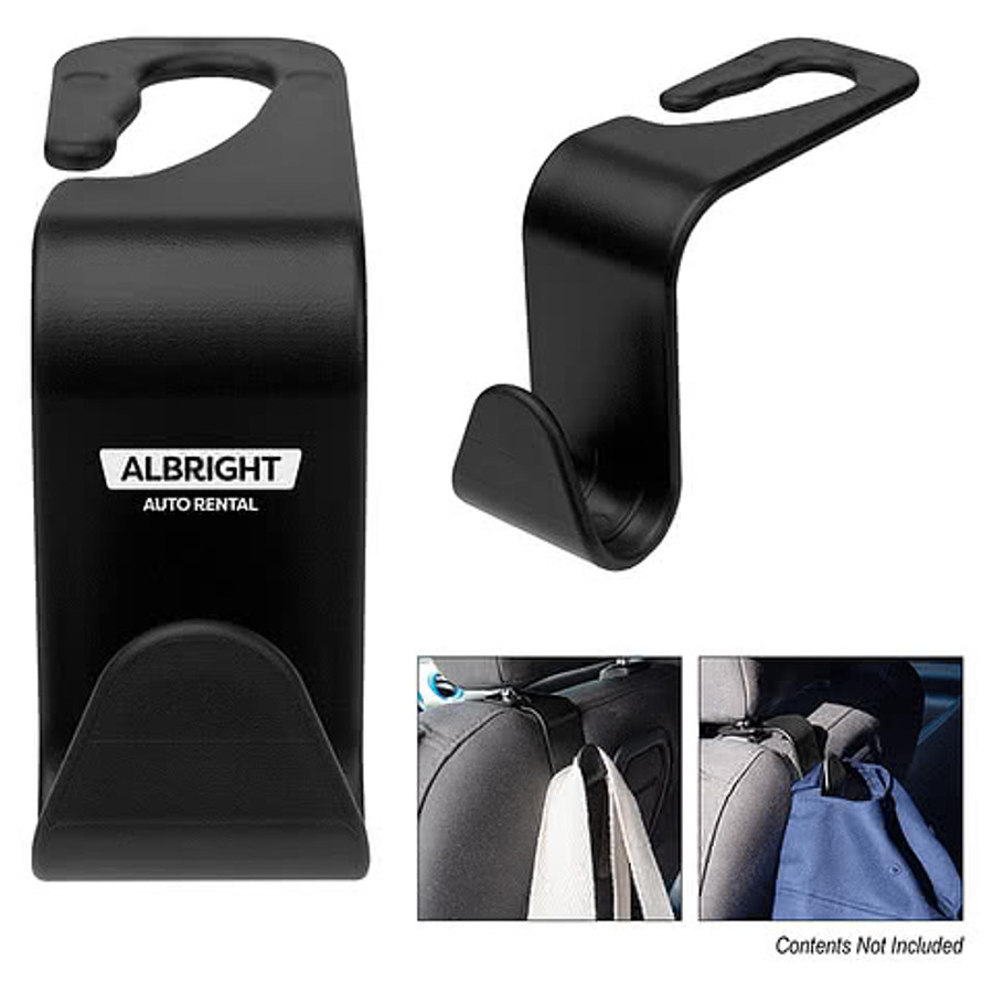 Recycled Car Headrest Multi-Purpose Hook in BLACK