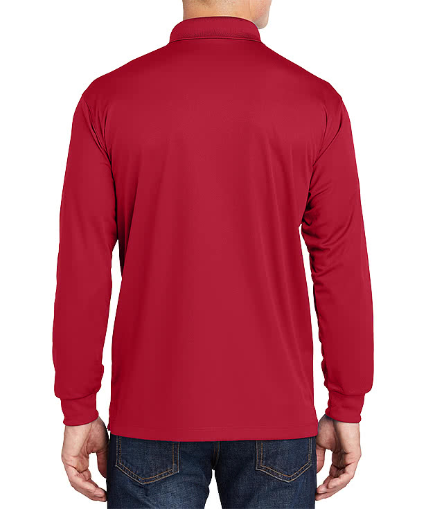 Sport-Tek Sport-Wick Micro Pique Long Sleeve Performance Polo - Embroidered