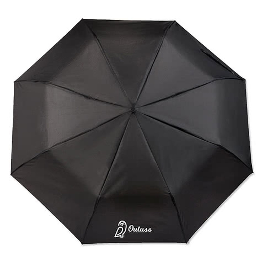 Full Color 42" Arc Weather Station Auto Open/Close Umbrella in Black