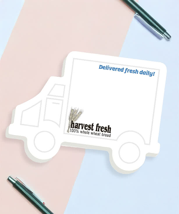 Full Color Truck Sticky Note - 4" x 3" - 25 sheets/pad (Case of 500)