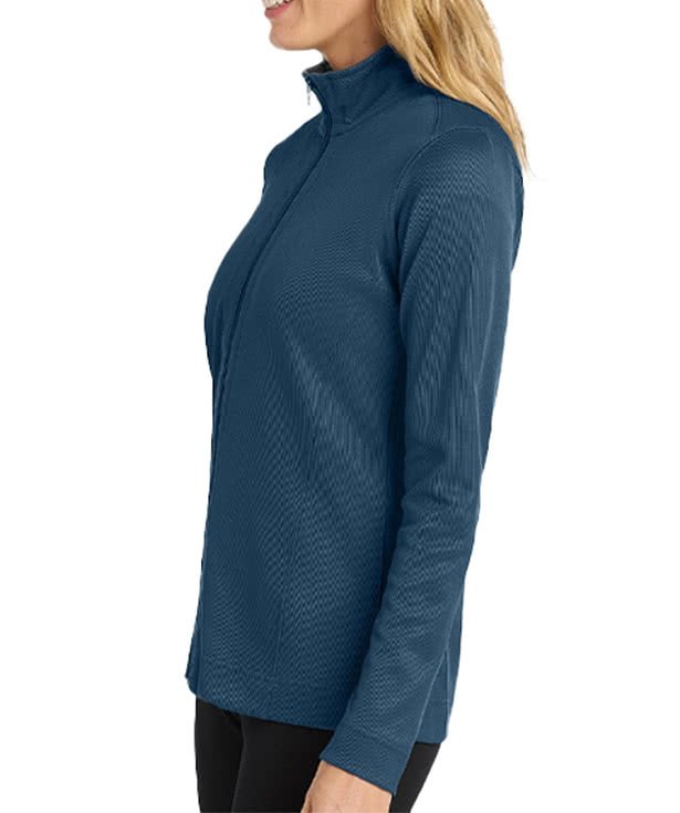 Port Authority Women's Vertical Texture Full Zip Sweatshirt