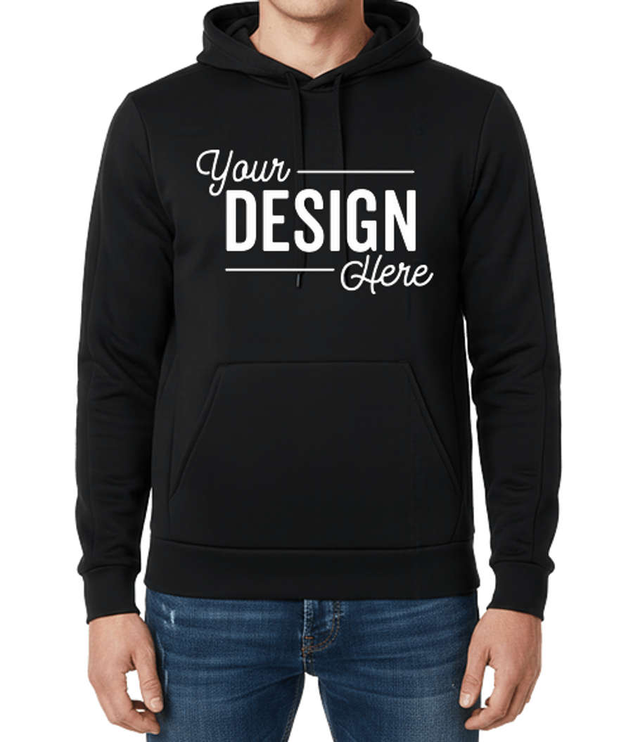 Under Armour Recycled Fleece Pro Pullover Hoodie in Black/White