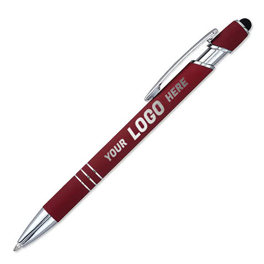 Laser Engraved Textari Comfort Stylus Pen (blue ink) in Midnight Blue