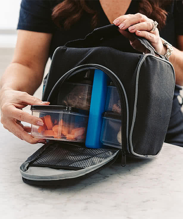 Prep and Chill Lunch Cooler with 6-Piece Container Set