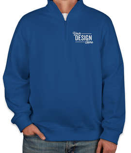 Sport-Tek Premium Quarter Zip Sweatshirt - Embroidered - Color: True Royal