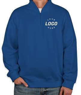 Sport-Tek Premium Quarter Zip Sweatshirt - Screen Printed - Color: True Royal