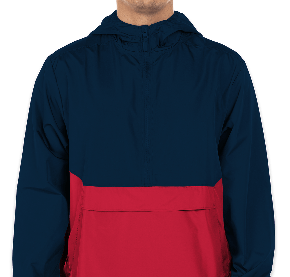 Holloway Packable Hooded Half Zip Pullover-default