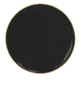 1" Round Lapel Pin - Color: Black / Brass