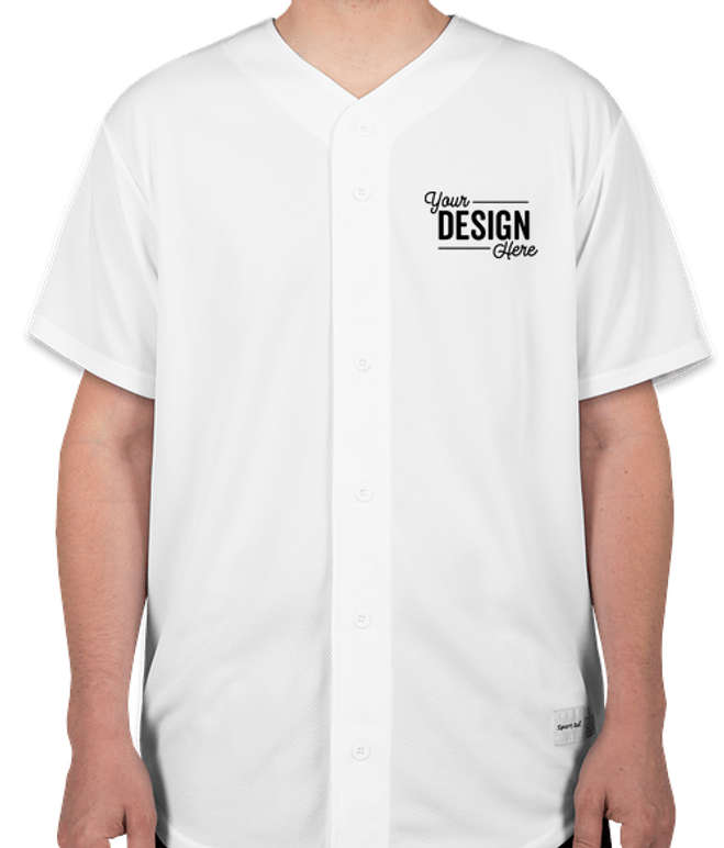 Custom Sport-Tek Tough Mesh Full Button Baseball Jersey-Design Baseball ...
