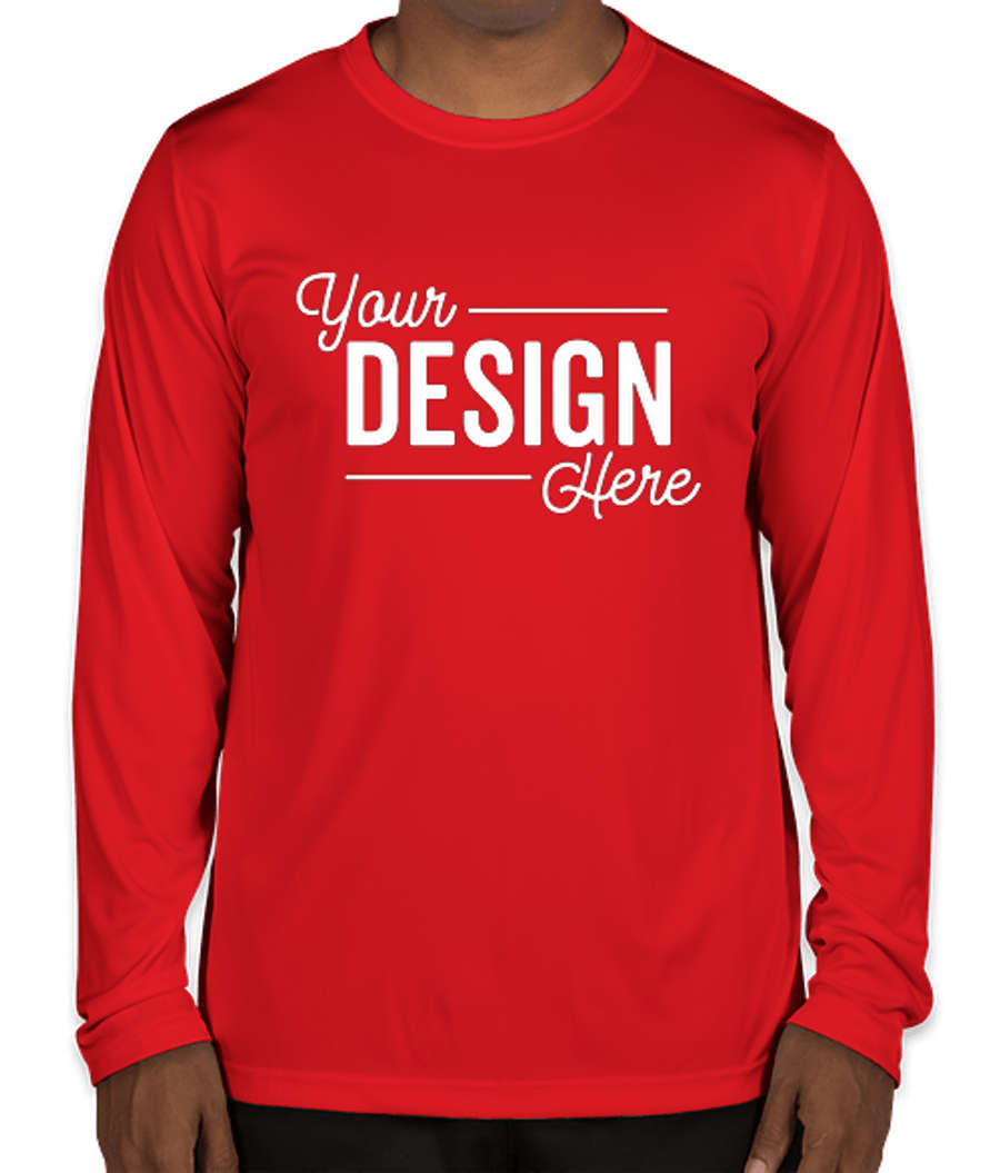 Team 365 Zone Long Sleeve Performance Shirt in Sport Red