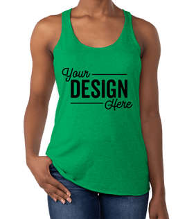 Next Level Women's Tri-Blend Racerback Tank - Color: Envy