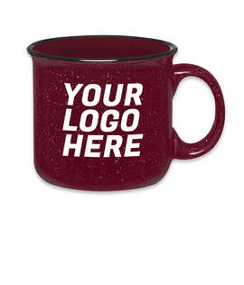 15 oz. Ceramic Speckled Campfire Mug (Set of 36) - Color: Maroon