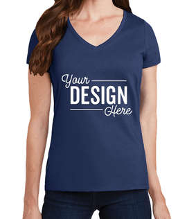 Port & Company Women's Fan Favorite V-Neck T-shirt - Color: Team Navy