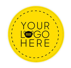 Customized Full Color 12" Circle Floor Decal - Color: Yellow