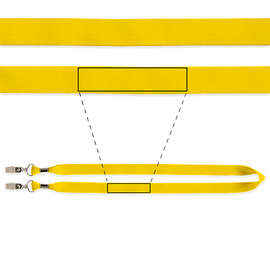 Full Color Premium Face Mask Lanyard - Color: Yellow