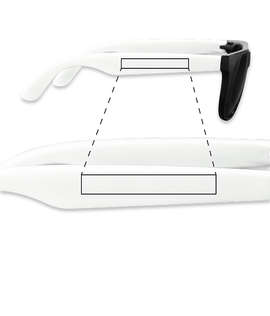 Two-Tone Matte Sunglasses - Color: White
