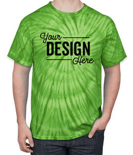 Dyenomite 100% Cotton Tonal Tie-Dye T-shirt - Color: Lime