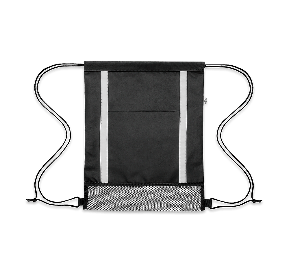 Game Time Recycled Reflective Drawstring Bag-default