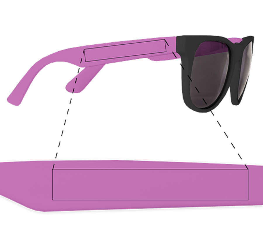 Two-Tone Promotional Sunglasses in Purple