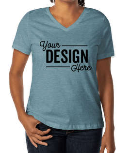Bella + Canvas Women's Jersey V-Neck T-shirt - Color: Heather Slate